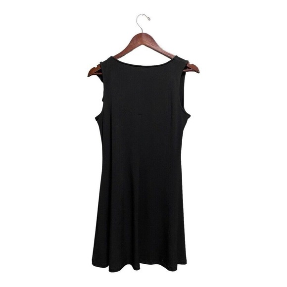 NWT Black Mini Dress With Ruffle Accent By Elle. Size M - Picture 2 of 3